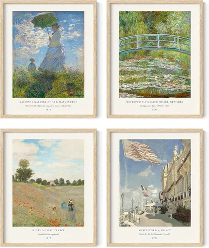 Miniatura 16 de HAUS AND HUES Claude Monet - Obras de arte finas, lirios de agua, póster de Claude Monet Monet, impresiones artísticas famosas, pinturas famosas