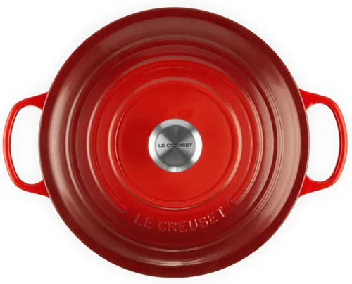 Miniatura 2 de Le Creuset Horno holandés redondo de hierro fundido esmaltado, 7.25 cuartos de galón, Cereza Cerise