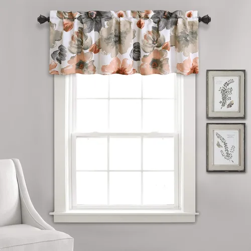 Miniatura 24 de Lush Decor Leah - Juego de 2 paneles de cortinas para oscurecer la habitación, 84 x 52 pulgadas, rojo/naranja