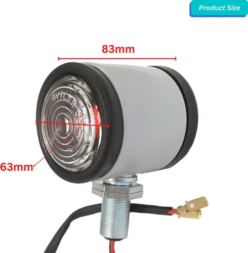 Miniatura 8 de Conjuntos de Faroles de Señalización y de Butler con Bombilla de 12V Compatibles con Tractores Ford 2N, 9N, 8N, 600, 800, NAA - Faro de Tractor Gris