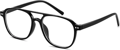 FEISEDY Gafas de bloqueo de luz azul para mujeres y hombres, cuadrados, ligeros, antifatiga ocular y deslumbramiento UV B0141