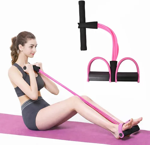 Cuerda de tensión de 6 tubos, banda de resistencia elástica multifunción para pedal de yoga, cuerda de tensión de látex natural, equipo de fitness,