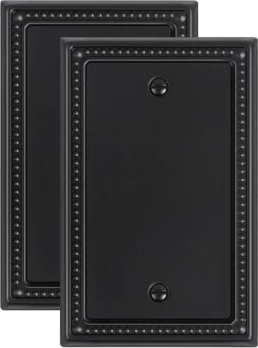 Miniatura 51 de Paquete de 4 placas de cubierta para interruptor de luz de palanca individual, cubiertas decorativas de perlas, placa de pared de metal almendra