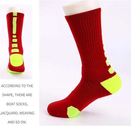 Miniatura 9 de 5 pares de calcetines deportivos deportivos para hombre calcetines de compresión largos acolchados de baloncesto de élite talla 65-115