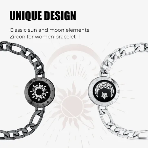 Miniatura 11 de TOTWOO Long Distance Touch Bracelets for Couples, Vibration & Light up for Love Couples Bracelets Long Distance Relationship Gifts for Girlfriend