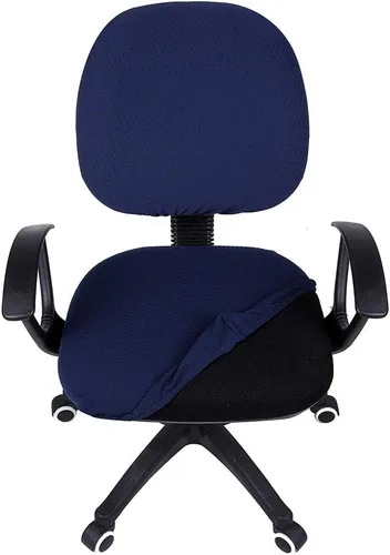 Miniatura 4 de Smiry - Fundas elásticas de jacquard para silla de oficina y computadora, extraíbles, lavables, universales, giratorias para escritorio, protector