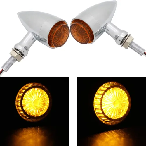 Miniatura 10 de FATECIM 2 luces LED de señal de giro para motocicleta, luces de conducción de alta resistencia, intermitentes traseros para Bobber Harley, Honda