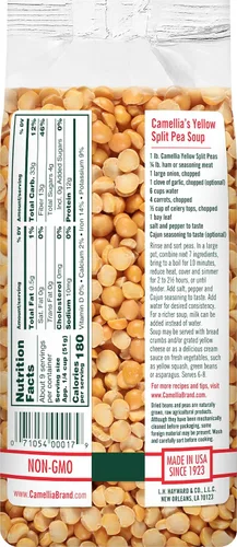 Miniatura 2 de Camellia Brand Guisantes partidos amarillos secos – Guisantes partidos de alta calidad sin OMG para dal indio, abundantes sopas de guisantes