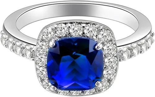 Miniatura 2 de Anillos cuadrados CZ de la colección Impression para boda, fiesta, cócteles, clásico, de moda