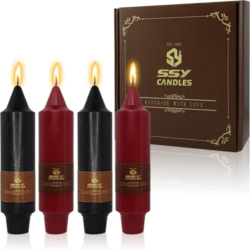 Miniatura 32 de Candelabros cortos de 5 pulgadas con velas cónicas verde oscuro, 4 piezas para cena, hogar, boda, fiesta, decoración