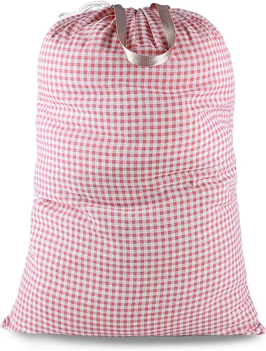 Miniatura 26 de Bolsa de lavandería extra grande con cordón y asa, bolsa de ropa sucia de viaje resistente para lavandería y hogar, forro duradero para cesta