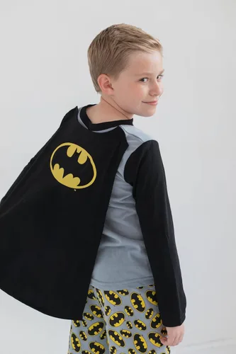 Miniatura 4 de DC Comics Justice League Superman Batman - Conjunto de pijama de 3 piezas para niños pequeños y grandes