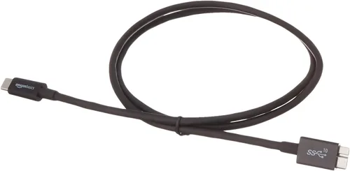 Miniatura 4 de Amazon Basics, Cable de carga rápida USB-C a Micro USB 3.1 Gen 2, 10Gbps de alta velocidad, 3 pies, color negro