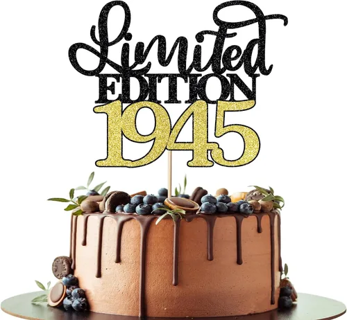 Miniatura 26 de Decoración para tartas de edición limitada de 1935, decoración de pastel de feliz cumpleaños 90, hombres y mujeres animan 90 años/90 y fabulosa