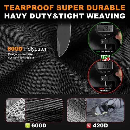 Miniatura 2 de Funda para cortacéspedes de montar impermeable para exteriores, fundas resistentes para tractor 600D anti-UV, ajuste universal para plataformas