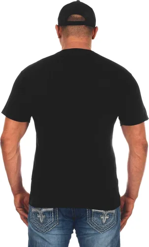 Miniatura 3 de JH DESIGN GROUP Camiseta Ford Mustang para hombre, color negro, cuello redondo