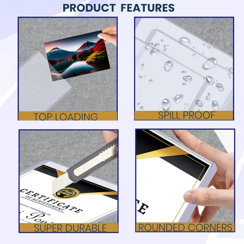 Miniatura 3 de Performore Toploader transparente de impresión rígida resistente de 8.5 x 11 pulgadas – Sujeta, protege, almacena, muestra fotografías, cubiertas