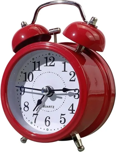 Miniatura 6 de Reloj despertador digital, reloj despertador retro ruidoso, doble campana, funciona con pilas, adorno para el hogar, aula, decoración de sala