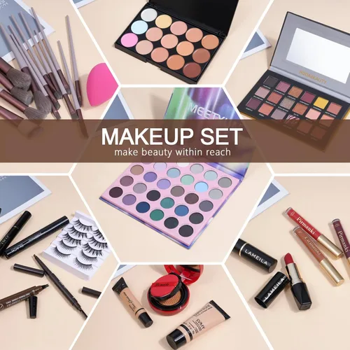 Miniatura 7 de Kit completo de maquillaje todo en uno para mujeres, Set de maquillaje de viaje, Set de regalo de maquillaje para niñas y adolescentes, Kit