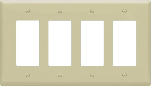Miniatura 13 de ENERLITES Placa de pared decorativa para interruptor de luz o tomacorriente, tamaño 4-Gang 4.50" x 8.19", policarbonato termoplástico irrompible