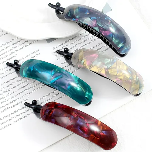 Miniatura 7 de Mistofu Pinza de plátano para mujer, 4 piezas, pinza curvada francesa, antideslizante, agarre fuerte, agarre cómodo, pasadores para cabello grueso