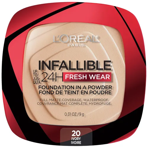 Miniatura 10 de L'Oreal Paris - Maquillaje base en polvo Infallible Fresh Wear, Porcelain 010 (porcelana 010), 0.31 onzas