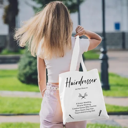 Miniatura 6 de Coume 2 piezas de regalos de peluquería para mujer, estilista, cosmetóloga, bolsa de maquillaje, bolsa de cosméticos para peluquería, bolsa de lona