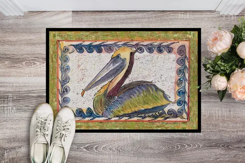 Miniatura 2 de Caroline's Treasures 8057-JMAT Pelican - Tapete para puerta delantera, 24 x 36 pulgadas, para interiores y exteriores, para entrada, antideslizante