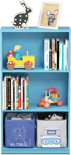 Miniatura 4 de Furinno BASIC Estantería de Libros, Estantería Moderna de 3 Niveles, Librero con Estantes Abiertos, 9.3 x 21.8 x 39.5 pulgadas, para Sala de Estar