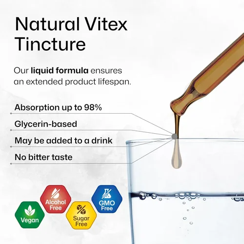Miniatura 5 de BIO KRAUTER Vitex Chasteberry Suplemento para mujeres y apoyo para la menopausia* – 2 onzas líquidas 28 días de suministro – Tintura de bayas Vitex