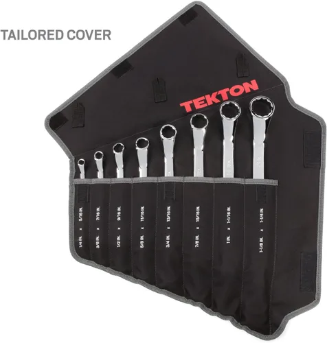 Miniatura 8 de TEKTON WBE23508 - Juego de llaves de caja de extremo con desvío de 45 grados, 8 piezas (1/4-1-1/4 pulgadas) con bolsa