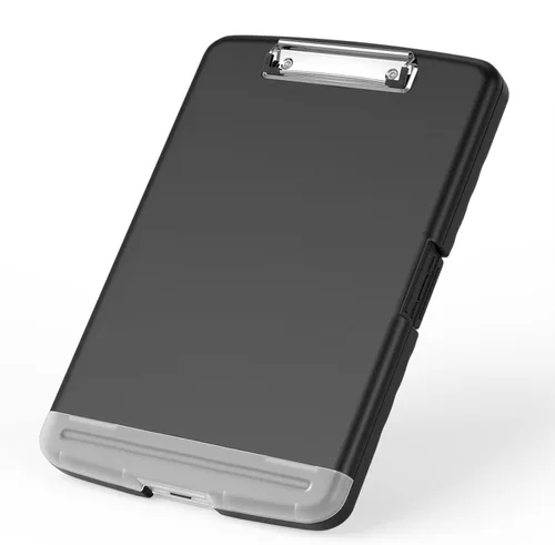 Rimilak Portapapeles de plástico con almacenamiento, portafolio de enfermería de alta capacidad 8.5 x 11 con soporte para bolígrafo, tamaño 14.2 x