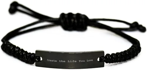 Create The Life You Love - Pulsera inspiradora, autoestima, hija, graduación, cita de joyería, hacer cosas duras, regalos para ella, motivar