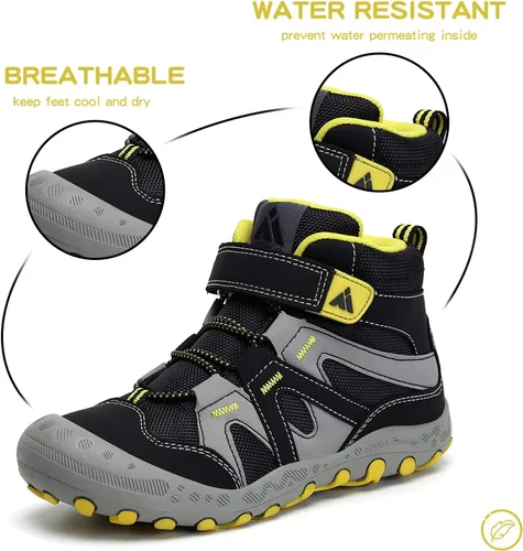 Miniatura 2 de Mishansha Botas de senderismo unisex para niños, antigolpes y antideslizantes, para uso al aire libre