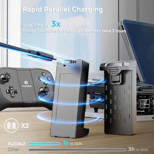 Miniatura 4 de Dron con cámara 4K para niños y adultos, motor sin escobillas, mini drones plegables a control remoto con protectores de hélice para principiantes