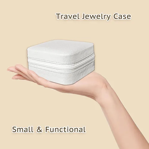 Miniatura 3 de Joyero pequeño de viaje, mini joyero portátil de cuero, organizador de anillos, estuche organizador de anillos, cajas de regalo para niñas