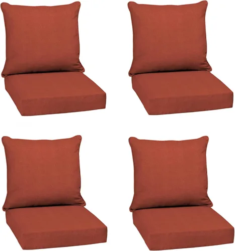 Miniatura 19 de Arden Outdoor Deep Seat Cushion Set, 24 x 24 pulgadas, Cojín para exteriores resistente al clima, a la lluvia y a la decoloración para silla, sofá