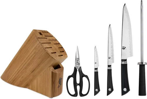 Shun Sora - Juego de 6 piezas de bloques, incluye chef de 8 pulgadas, pelado de 3.5 pulgadas, cuchillos utilitarios de 6 pulgadas y más, juego de