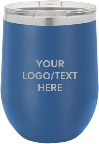 Miniatura 15 de Vaso personalizado de 12 onzas, vino sin tallo con tapa, tu logotipo grabado en Estados Unidos, tazas personalizadas de acero inoxidable