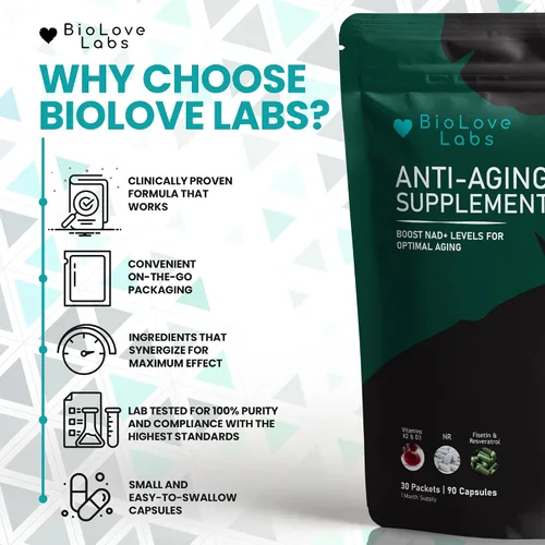 Miniatura 3 de NAD 3 en 1 Booster: ribósido de nicotinamida (NR), fisetina, resveratrol, K2 y D3 Apoya el envejecimiento saludable del cerebro, el cuerpo