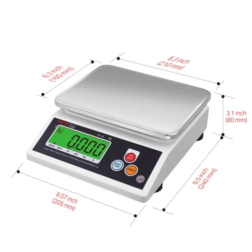 Miniatura 7 de VisionTechShop VK-2D - Báscula de cocina de alimentos de alta calidad de 0.00 oz, conmutable en libras/oz/kg/g, báscula de alimentos con placa