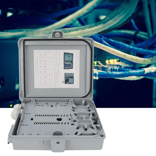 Miniatura 3 de Caja terminal óptica de la fibra IP65 12 recinto de distribución de la fibra óptica de la base FTTH 9,84 x 8,66 x 2,56inch