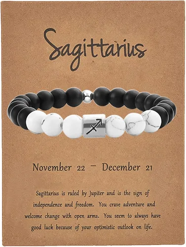 Long tiantian Pulsera del zodiaco para hombres, pulsera de horóscopo de constelación para mujeres, regalos del signo del zodiaco pulsera de cuentas,