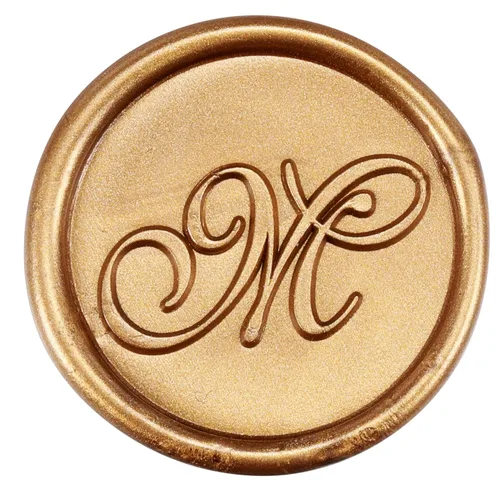 Miniatura 6 de Yoption - Sello de cera con diseño de letra del alfabeto y cabeza de latón retro, sello clásico