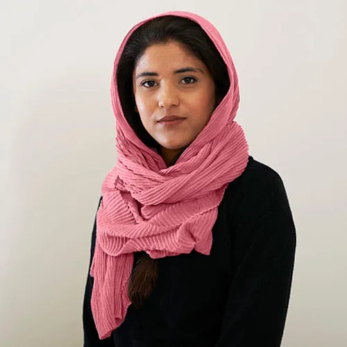 Miniatura 7 de Hijab - Bufanda de cabeza musulmana de color sólido para mujer, bufanda larga de algodón, bufanda ligera de gasa