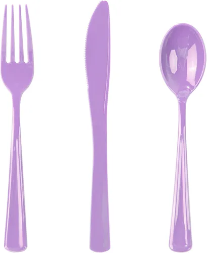 Miniatura 16 de WDF 160 piezas de cubiertos de plástico dorado - Cubiertos de oro resistentes Incluye 80 tenedores, 40 cucharas, 40 cuchillos, utensilios