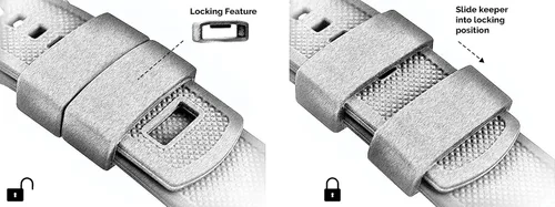 Miniatura 8 de Barton Watch Bands - Extensibles de silicona Elite para reloj - Accesorios y adaptadores negros con deposición física de vapor, de liberación