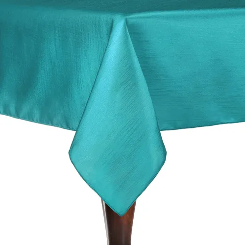Miniatura 40 de Ultimate Textile -Paquete de 2 - Mantel rectangular reversible Shantung Satin - Majestic - Mantel rectangular de 60 x 90 pulgadas, color azul