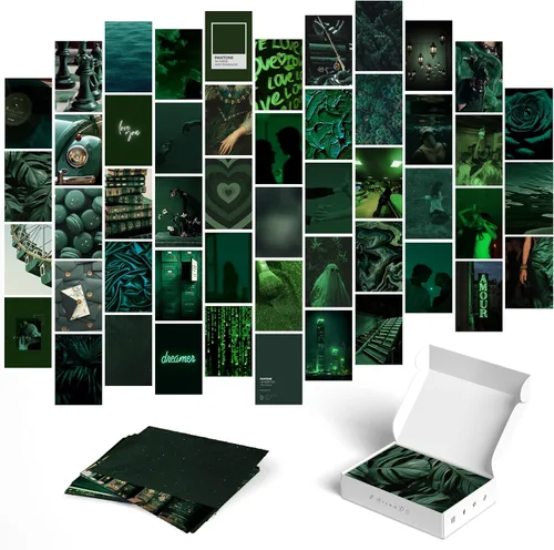 Miniatura 29 de Y2K BOO Kit de Collage de Pared Dark Academia - 50 Fotos Clásicas y Misteriosas de 4"x6" para Decoración de Dormitorio, Regalo para Chicas