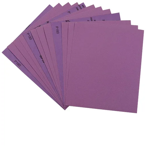Miniatura 23 de Papel de lija de 120 granos, hojas de lija en seco o húmedo de 9 x 11 pulgadas, papel de lija abrasivo avanzado de alúmina blanca fundida